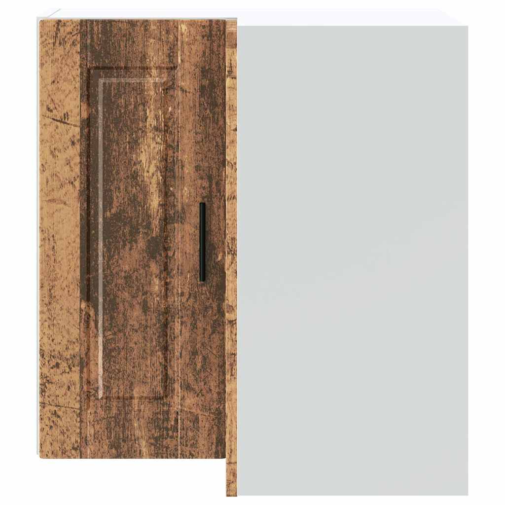 Keuken hoekkast "Porto" bewerkt hout oud houtkleurig
