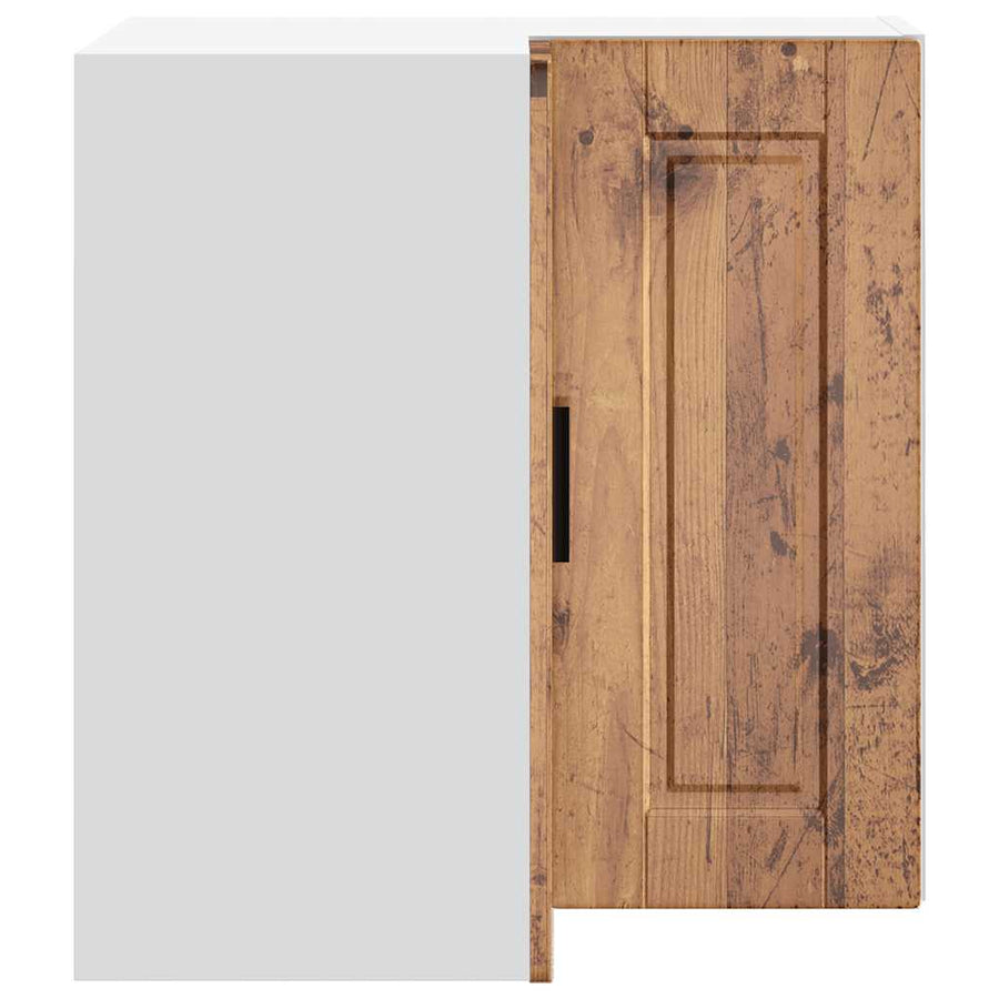 Keuken hoekkast "Porto" bewerkt hout oud houtkleurig