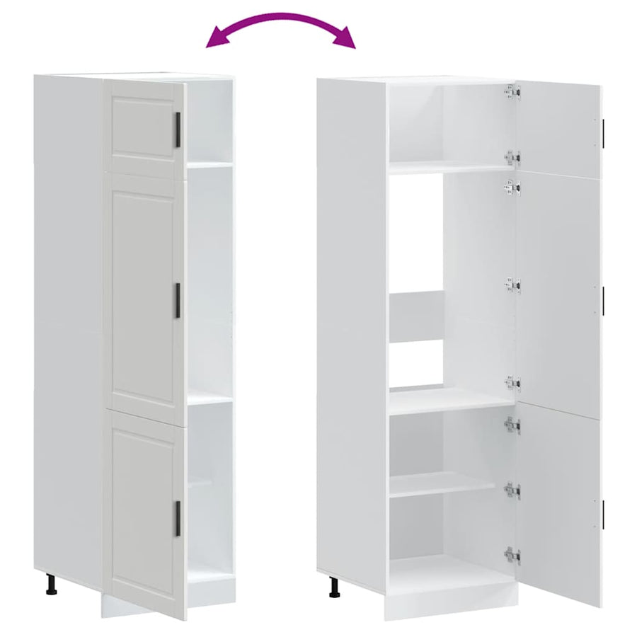 Keukenkast Porto bewerkt hout wit