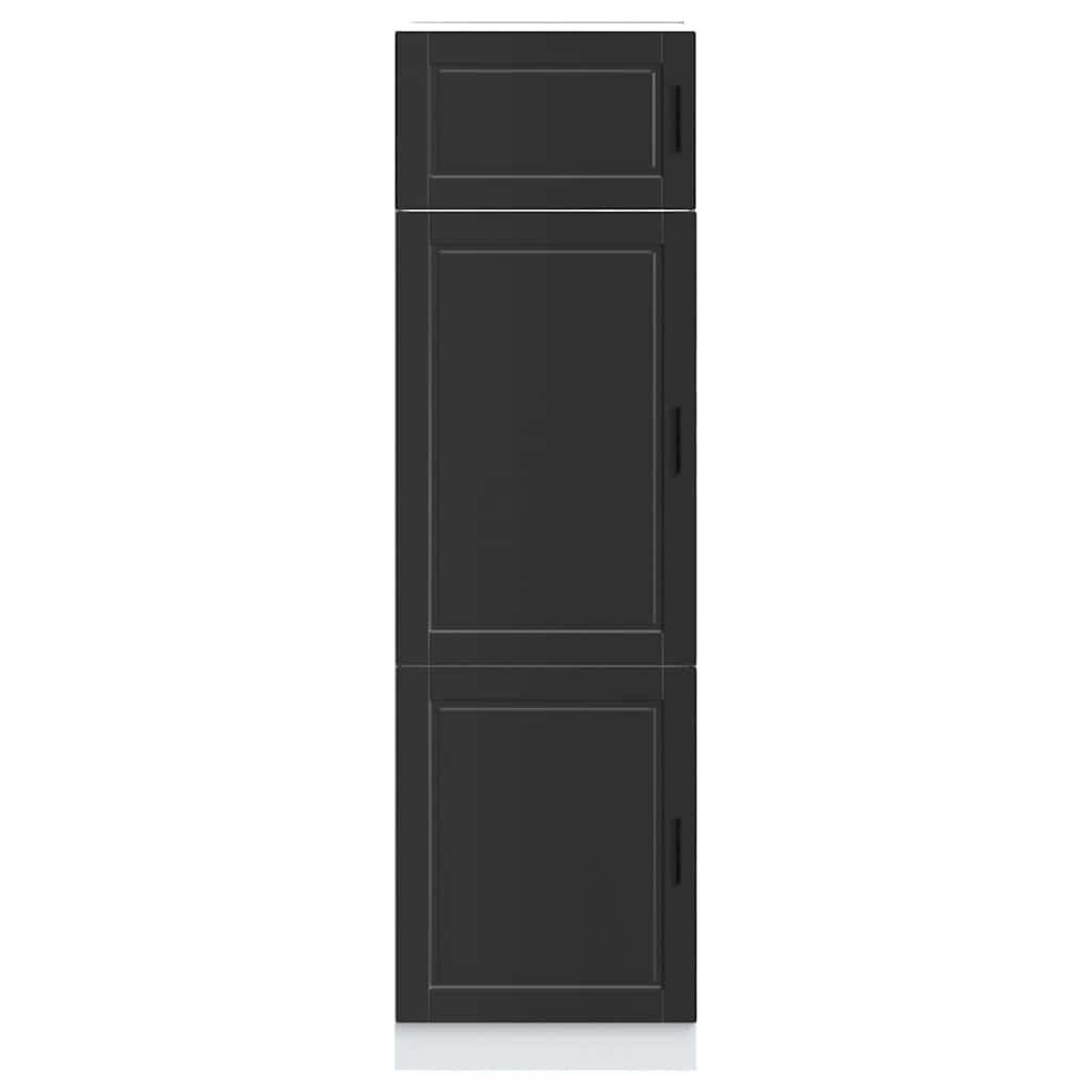 Keukenkast Porto bewerkt hout zwart