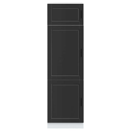 Keukenkast Porto bewerkt hout zwart