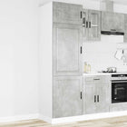 Kitchen cabinet Porto treated wood concrete grey