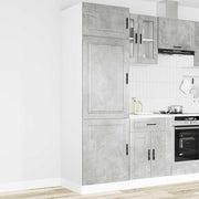 Kitchen cabinet Porto treated wood concrete grey