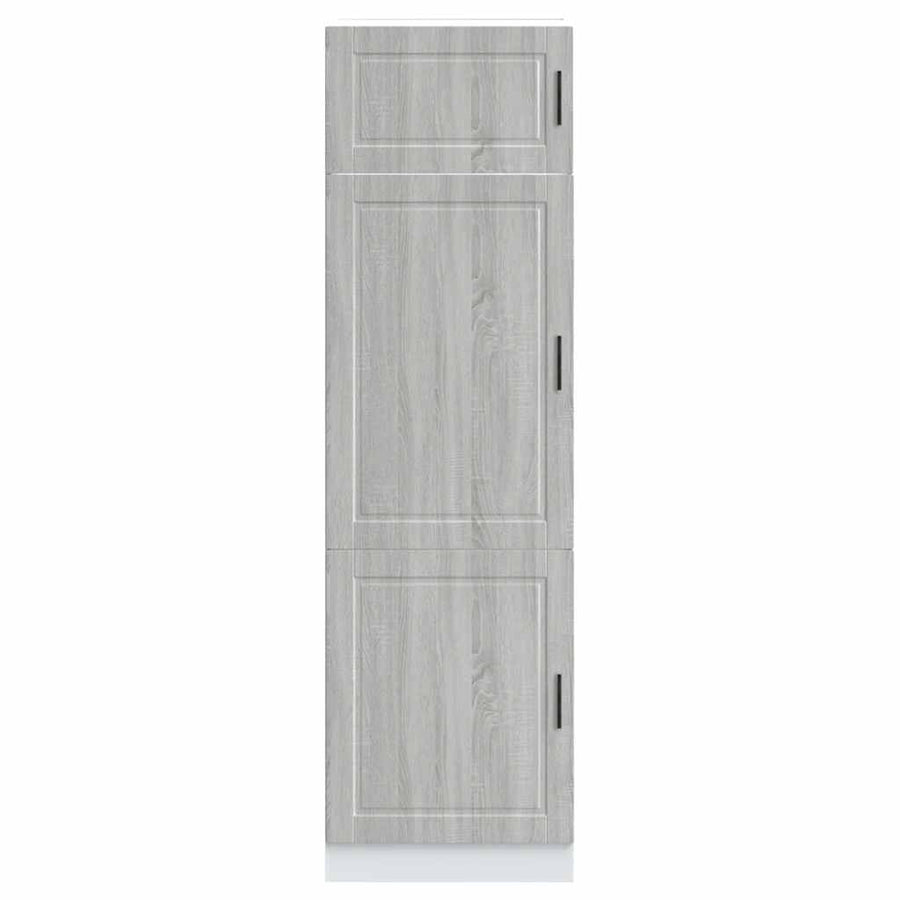 Keukenkast Porto bewerkt hout grijs sonoma eiken