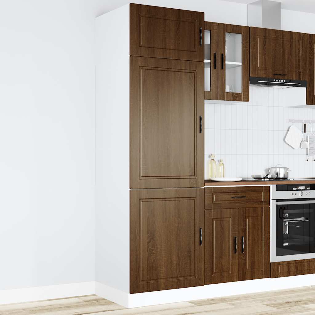 Keukenkast Porto bewerkt hout bruin eikenkleur