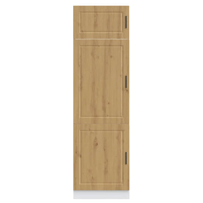 Keukenkast Porto bewerkt hout artisanaal eikenkleur