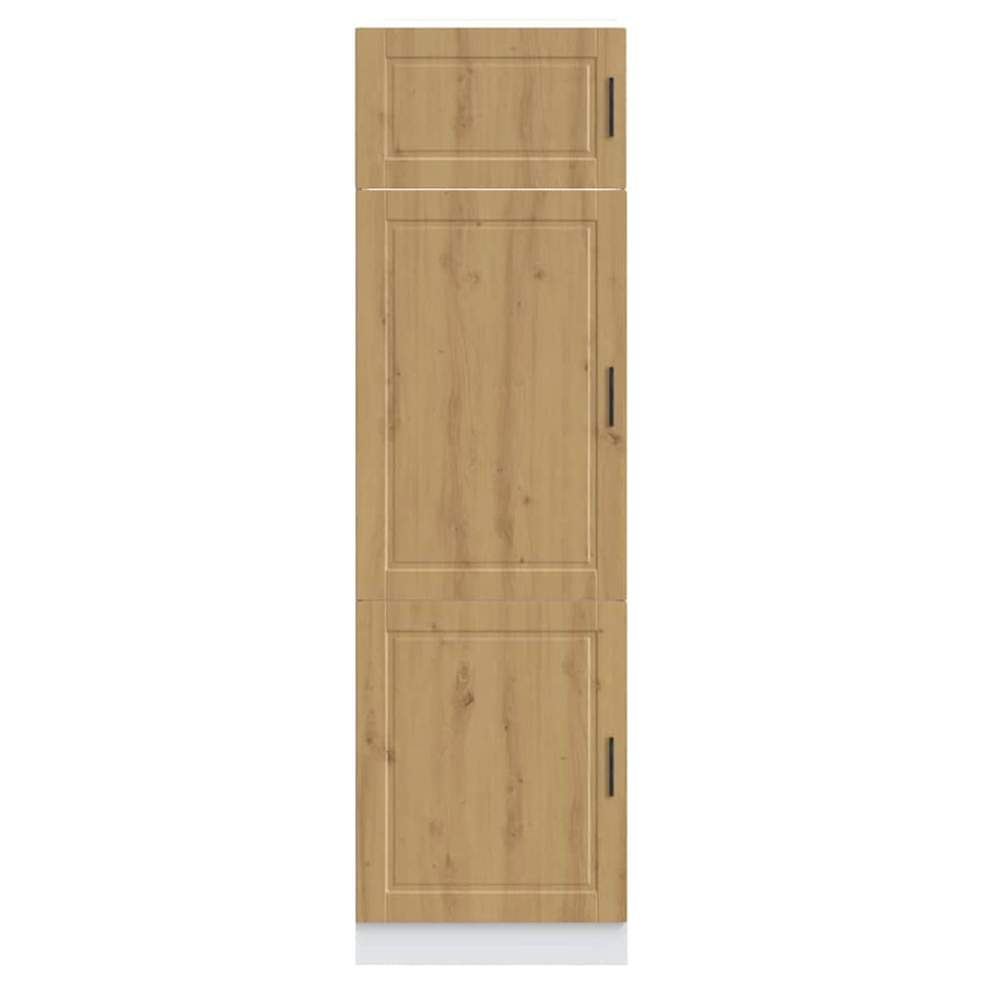 Keukenkast Porto bewerkt hout artisanaal eikenkleur