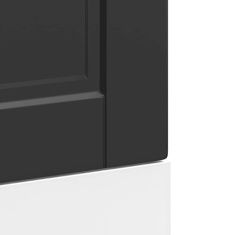 Vaatwaspaneel Porto 45x1,5x67 cm bewerkt hout zwart