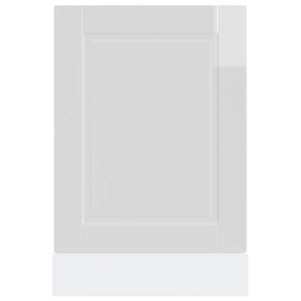 Vaatwaspaneel Porto 45x1,5x67 cm bewerkt hout hoogglans wit
