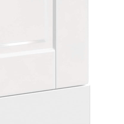 Vaatwaspaneel Porto 45x1,5x67 cm bewerkt hout hoogglans wit