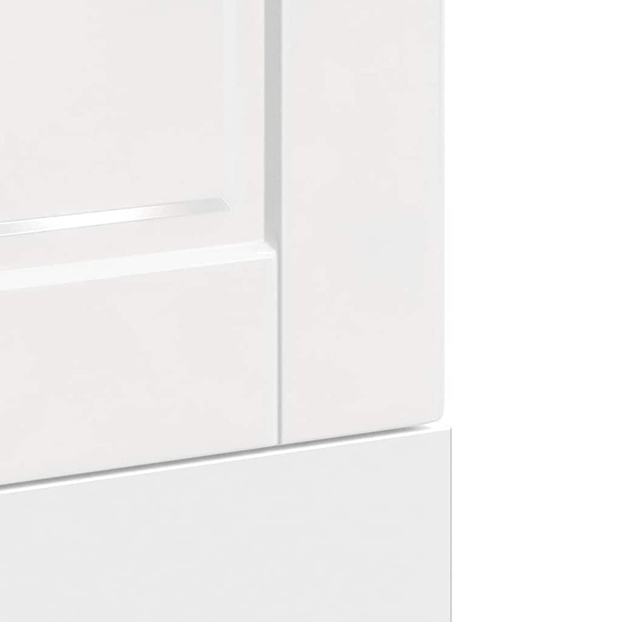Vaatwaspaneel Porto 45x1,5x67 cm bewerkt hout hoogglans wit