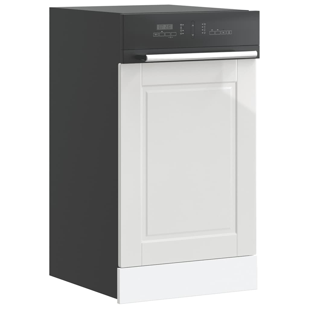 Vaatwaspaneel Porto 45x1,5x67 cm bewerkt hout hoogglans wit