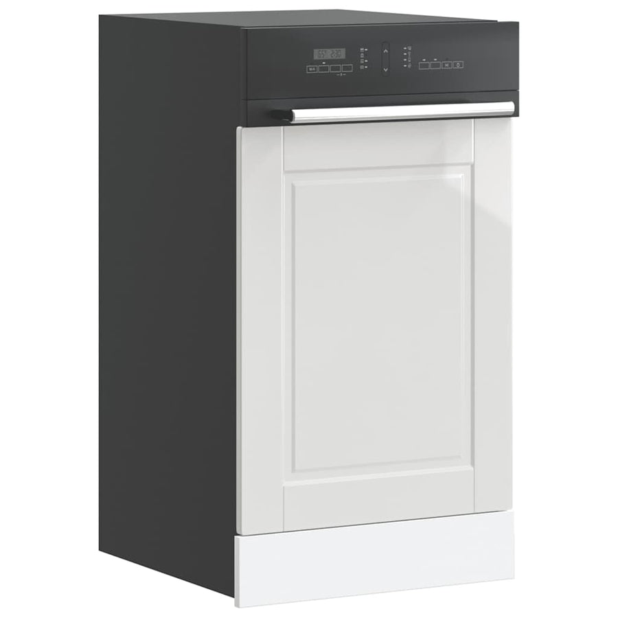 Vaatwaspaneel Porto 45x1,5x67 cm bewerkt hout hoogglans wit