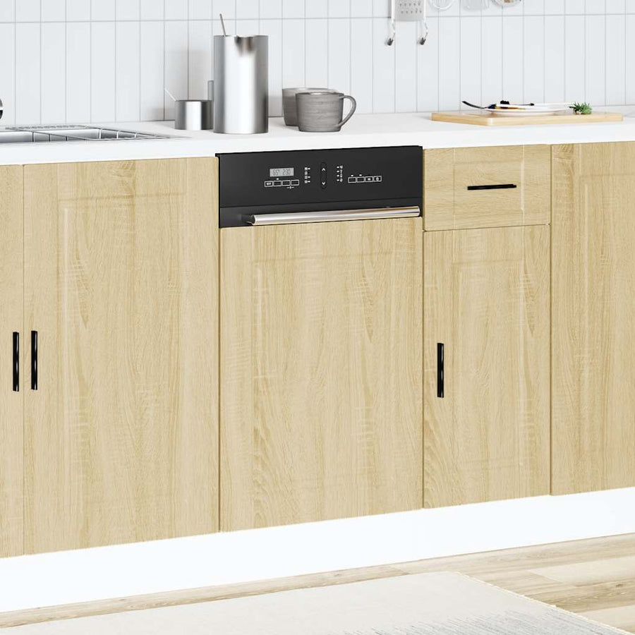 Vaatwaspaneel Porto 45x1,5x67 cm bewerkt hout sonoma eikenkleur