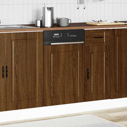 Vaatwaspaneel Porto 45x1,5x67 cm bewerkt hout bruin eikenkleur