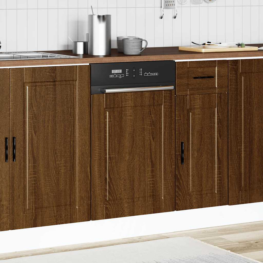 Vaatwaspaneel Porto 45x1,5x67 cm bewerkt hout bruin eikenkleur