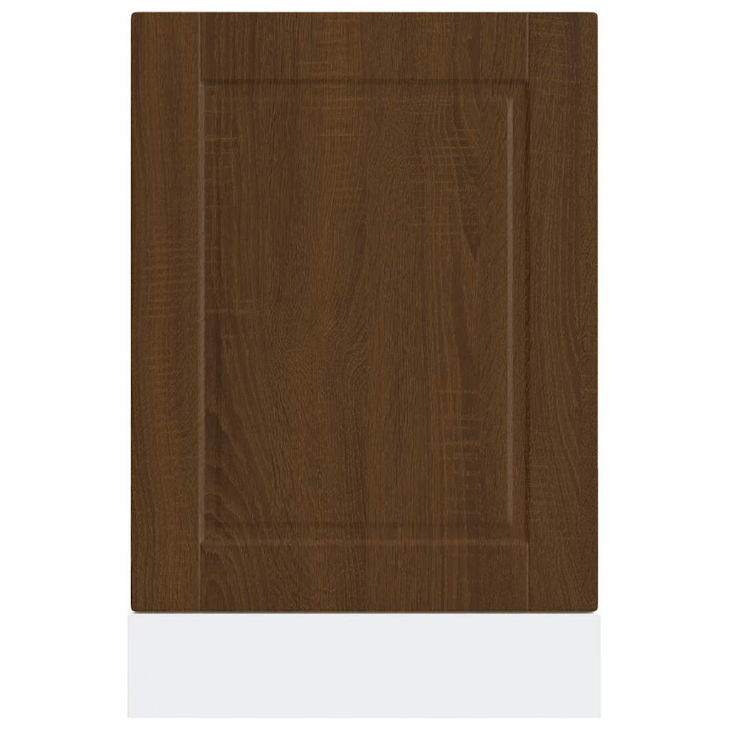 Vaatwaspaneel Porto 45x1,5x67 cm bewerkt hout bruin eikenkleur