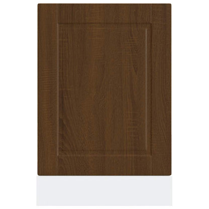 Vaatwaspaneel Porto 45x1,5x67 cm bewerkt hout bruin eikenkleur