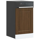 Vaatwaspaneel Porto 45x1,5x67 cm bewerkt hout bruin
