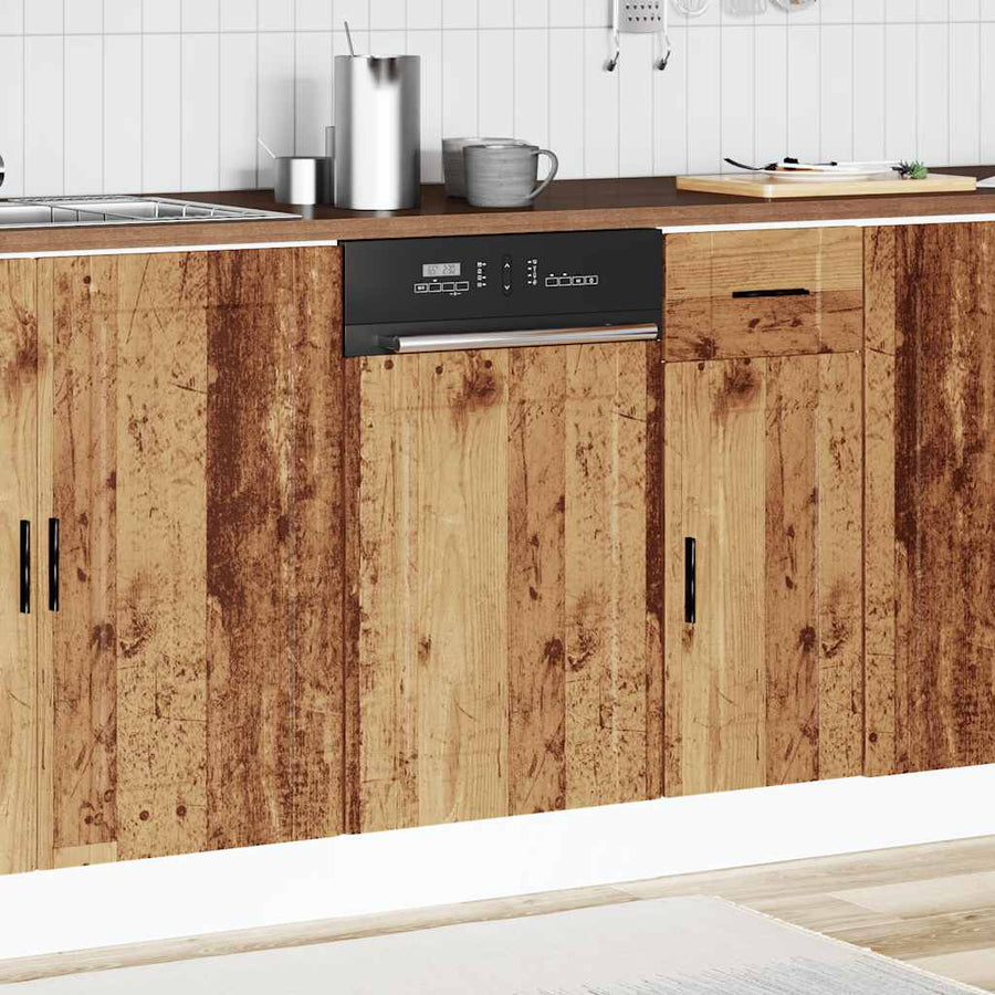 Vaatwaspaneel Porto 45x1,5x67 cm bewerkt hout oud houtkleurig