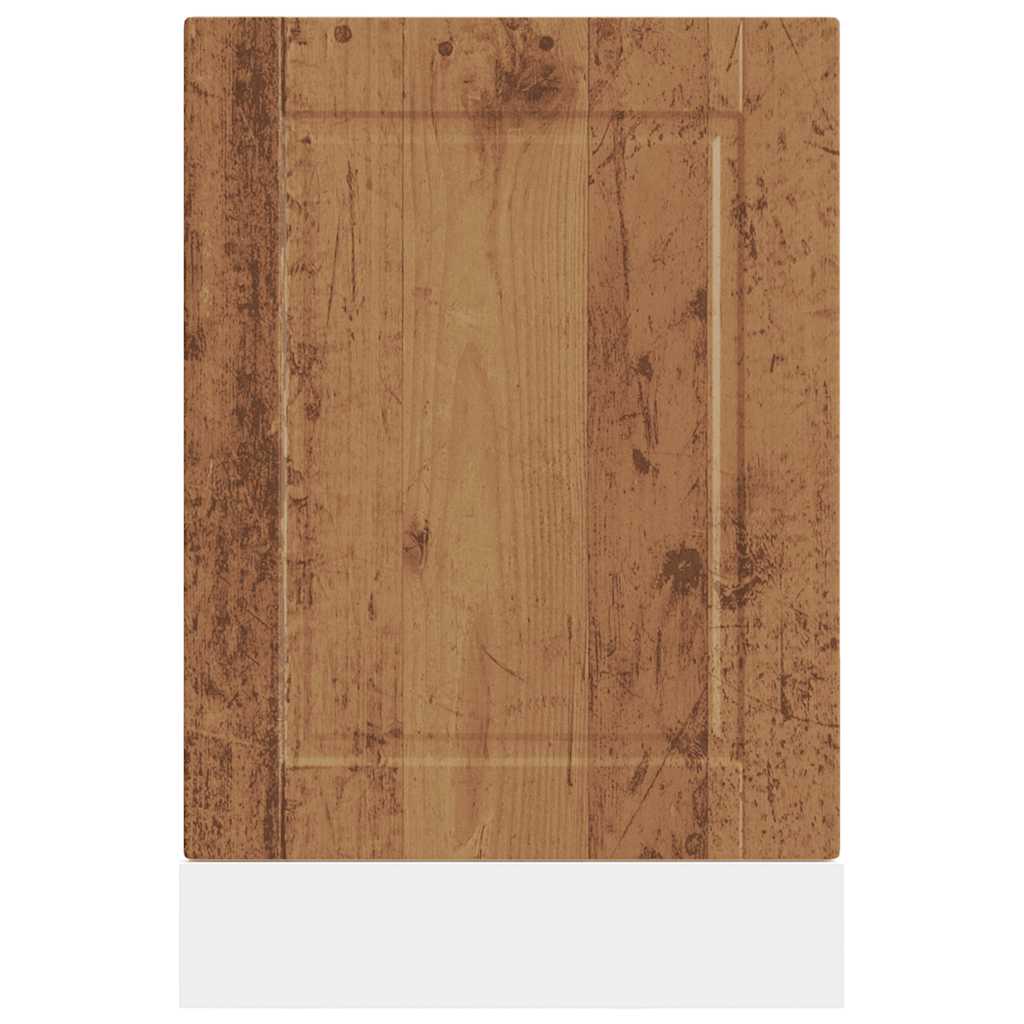 Vaatwaspaneel Porto 45x1,5x67 cm bewerkt hout oud houtkleurig