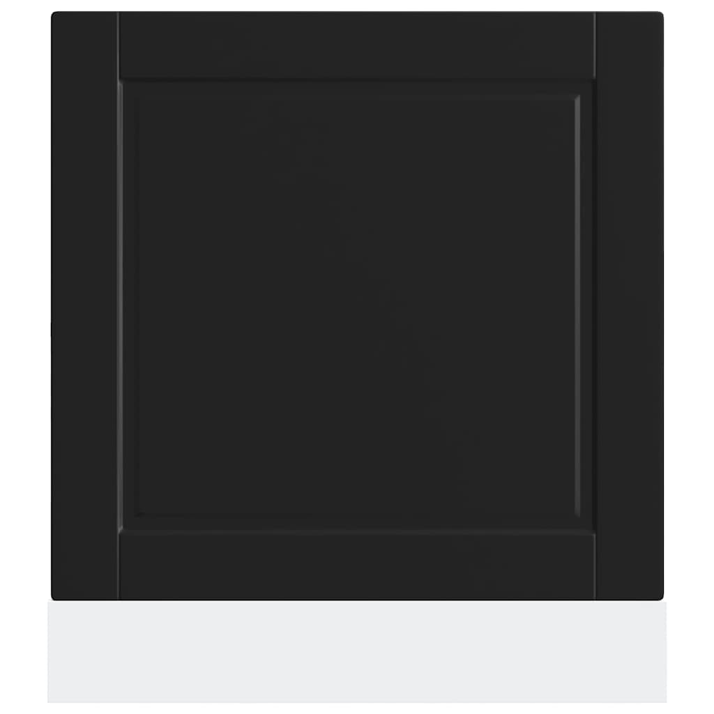Vaatwaspaneel Porto 60x1,5x67 cm bewerkt hout zwart