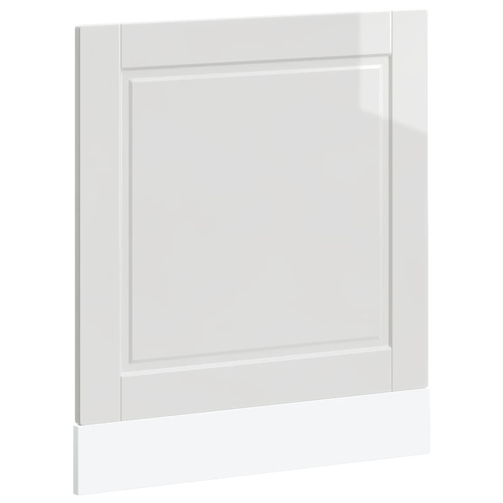 Vaatwaspaneel Porto 60x1,5x67 cm bewerkt hout hoogglans wit