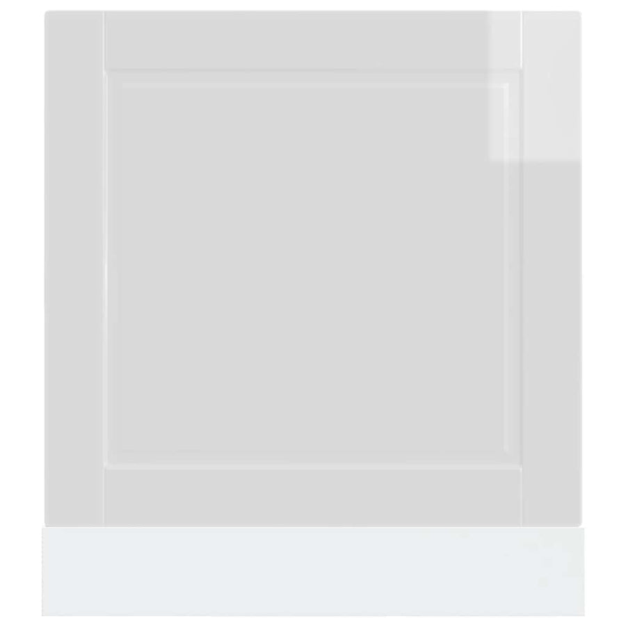 Vaatwaspaneel Porto 60x1,5x67 cm bewerkt hout hoogglans wit