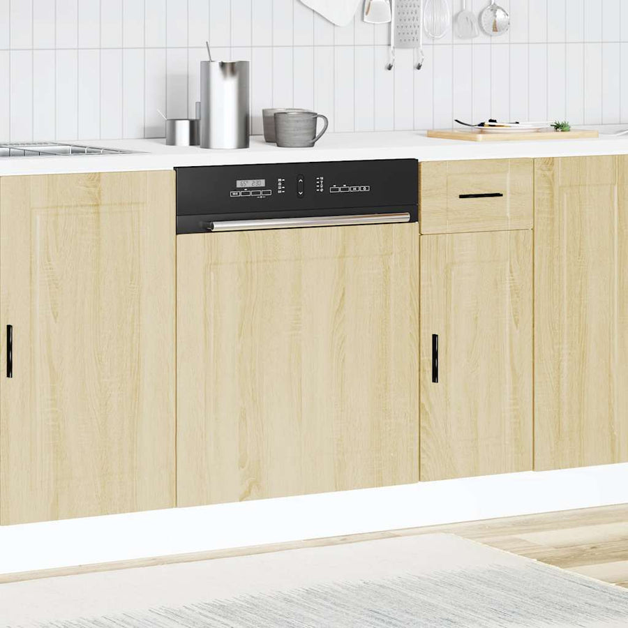 Vaatwaspaneel Porto 60x1,5x67 cm bewerkt hout sonoma eikenkleur