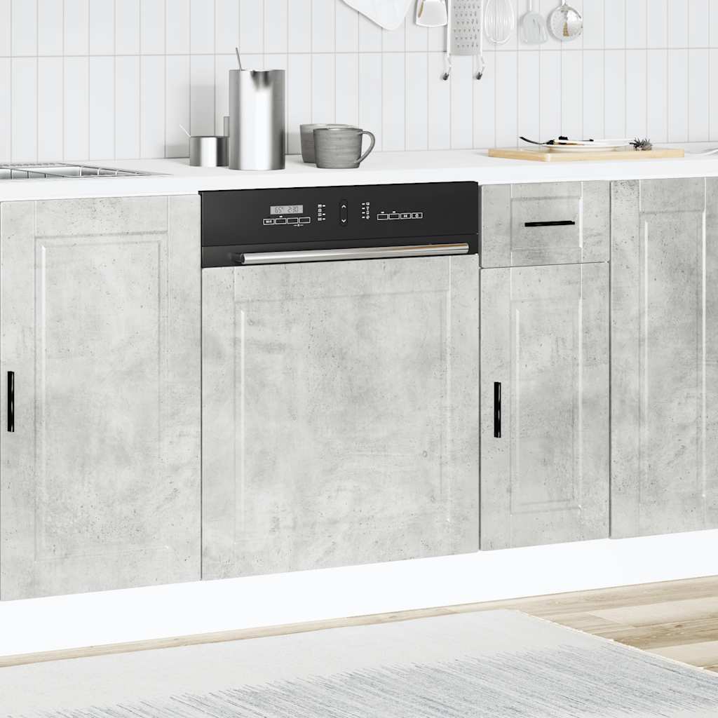 Vaatwaspaneel Porto 60x1,5x67 cm bewerkt hout betongrijs