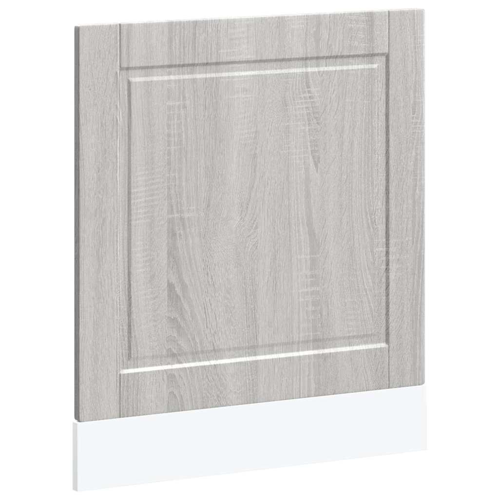 Vaatwaspaneel Porto 60x1,5x67cm bewerkt hout grijs sonoma eiken