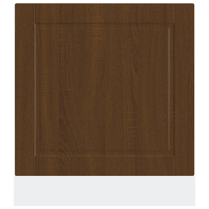 Vaatwaspaneel Porto 60x1,5x67 cm bewerkt hout bruin eikenkleur