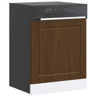 Dishwasher panel Porto 60x1.5x67 cm engineered wood brown oak colour