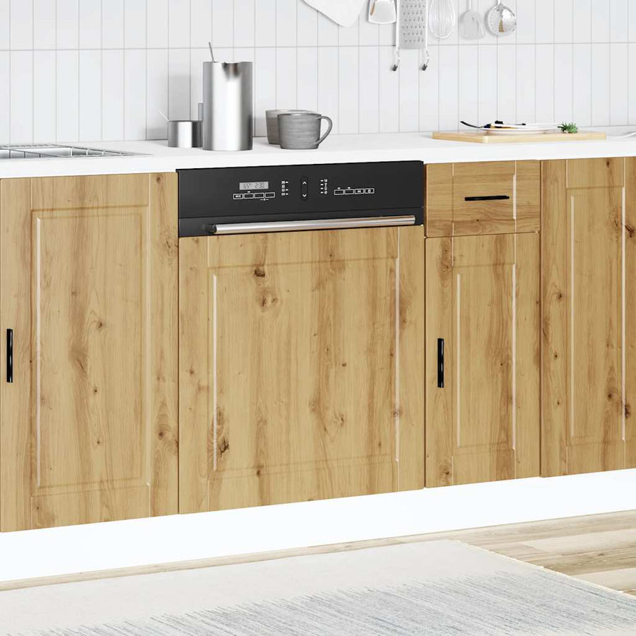 Vaatwaspaneel Porto 60X1,5X67 Cm Bewerkt Hout Artisanaal Eiken artisanaal eikenkleurig