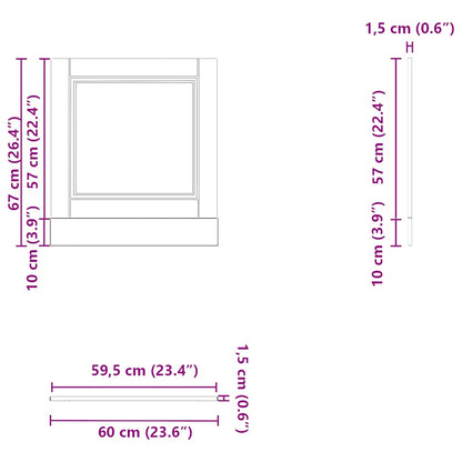 Vaatwaspaneel Porto 60X1,5X67 Cm Bewerkt Hout Artisanaal Eiken artisanaal eikenkleurig