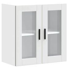 Keukenwandkast met glazen deur Porto wit
