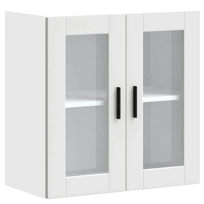 Keukenwandkast met glazen deur Porto wit