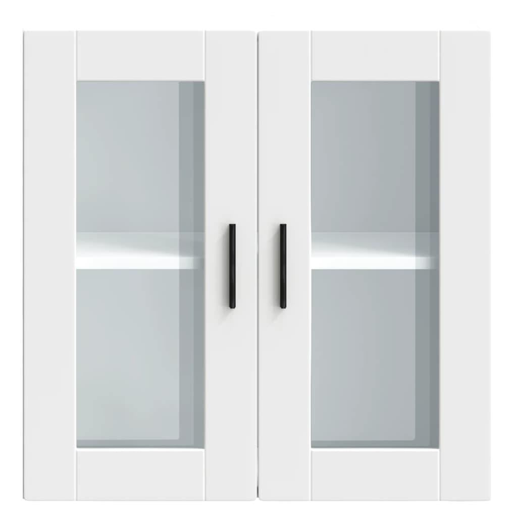 Keukenwandkast met glazen deur Porto wit