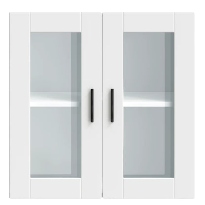 Keukenwandkast met glazen deur Porto wit