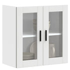 Keukenwandkast 60x31x60 cm wit met glazen deur