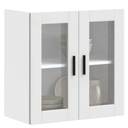 Keukenwandkast 60x31x60 cm wit met glazen deur