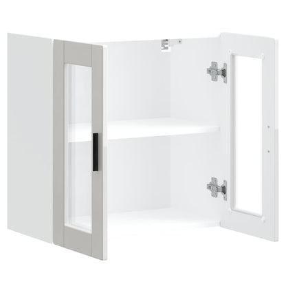 Keukenwandkast met glazen deur Porto hoogglans wit