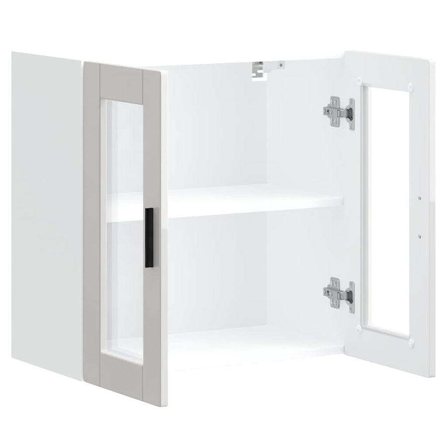 Keukenwandkast met glazen deur Porto hoogglans wit