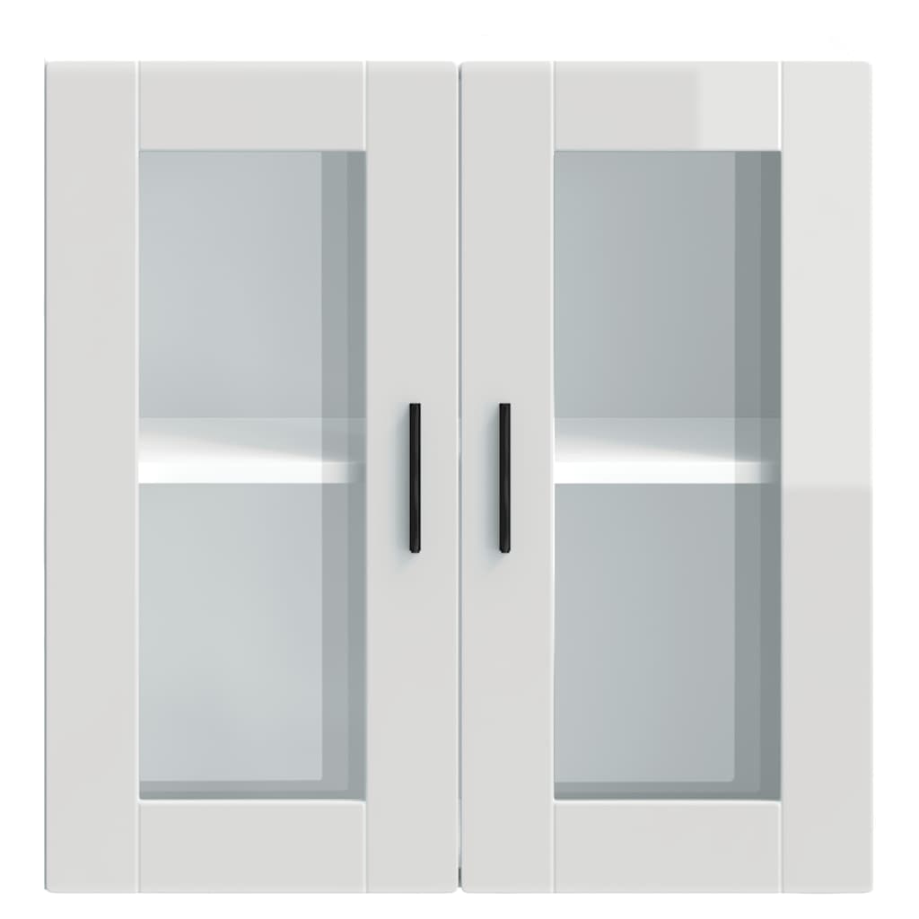 Keukenwandkast met glazen deur Porto hoogglans wit