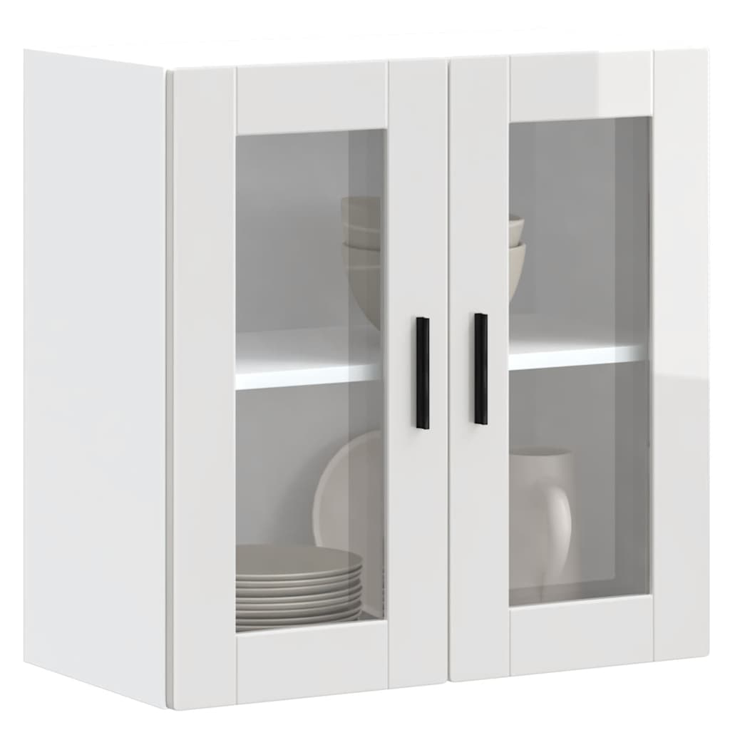 Keukenwandkast met glazen deur Porto hoogglans wit