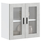 Keukenwandkast 60x31x60 cm betongrijs glas