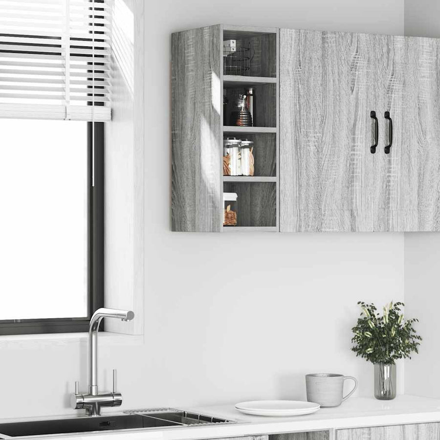 Hangkast 20x29,5x60 cm bewerkt hout grijs sonoma eikenkleurig