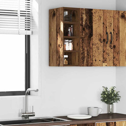 Hangkast 20x29,5x60 cm bewerkt hout oud houtkleurig