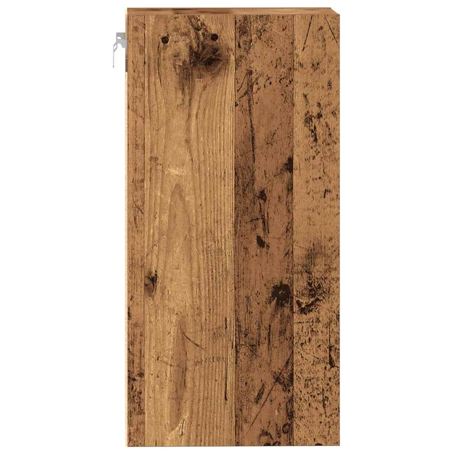 Hangkast 20x29,5x60 cm bewerkt hout oud houtkleurig
