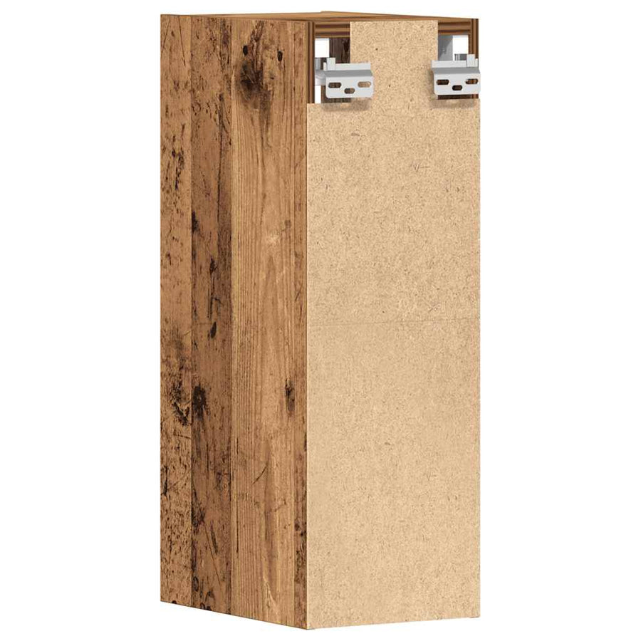 Hangkast 20x29,5x60 cm bewerkt hout oud houtkleurig